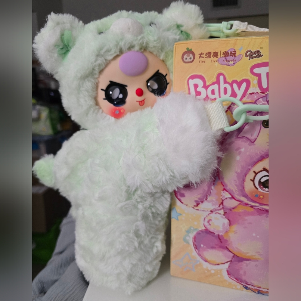 Baby Three Hugging Baby Backpack Series  "Mint Bear"